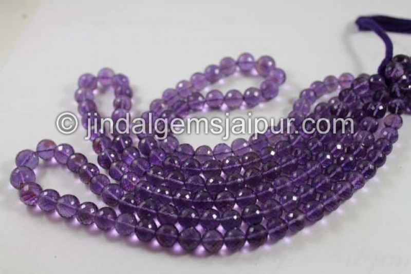 Amethyst Far Faceted Round Beads